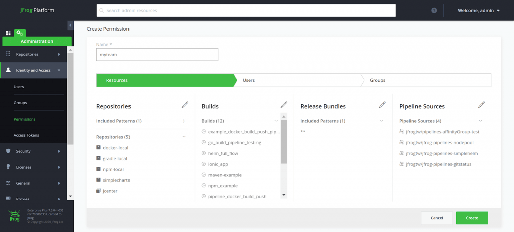 JFrog Platform Permissions